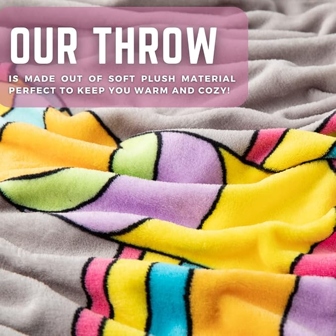 Collectibles Dr. Seuss “ Oh The Places You’ll go” Bedding Super Soft Micro Raschel Throw, 46 in x 60 in, (Official Licensed Product) by Franco
