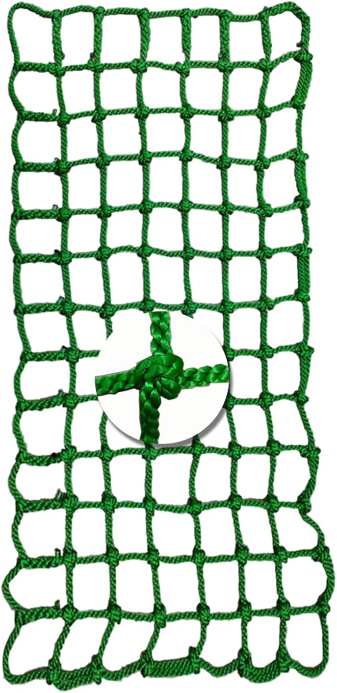 Heavy-Duty Climbing Net for Kids & Adults 600lb Capacity, (3ft-6ft), Premium Polyester Rope with 0.47" Thickness Safety Net for Playgrounds, Balconies