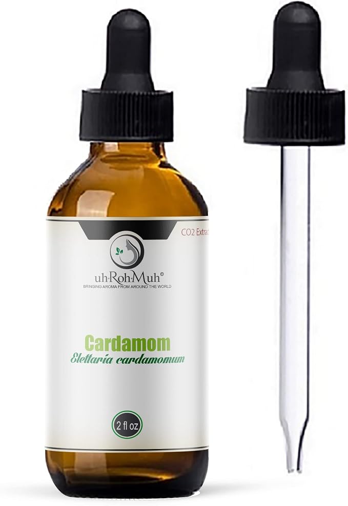 Cardamom Essential Oil || CO2 || Pure & Unadulterated || Therapeutic Quality || India - 2oz w/Pipette