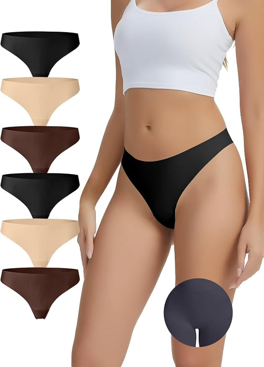 Seamless Camel Toe Underwear for Women Cameltoe Thongs with Concealer Comfy Invisible Workout Panties