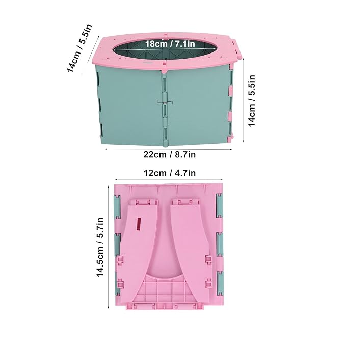 RiToEasysports Travel Potty,Portable and Foldable Toilet for Kids Boys Girls for Car, Camping, Outdoor, Indoor (Green Pink)