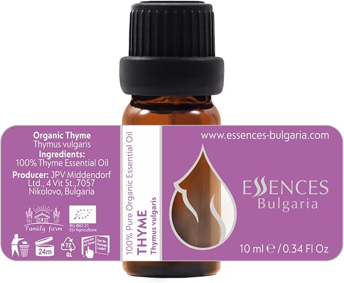 Set Vitality Essences Bulgaria Organic Essential Oils | Thyme (10ml) + Greek Oregano (10ml) + Lemon Savory (5ml) | 100% Pure and Natural | Undiluted | Therapeutic Grade | Non-GMO | 3pcs