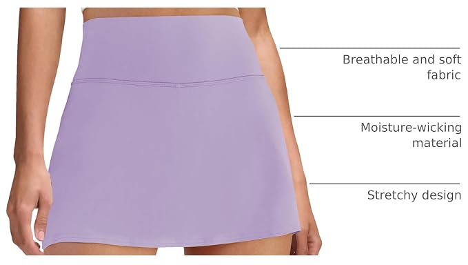 Womens Skort Tennis Skirt with Pocket Shorts | Mini Golf Skirts, High Waisted, Built-in Shorts, Soft Comfortable Fabric, for Summer Casual, Athletic Workout, Pickleball