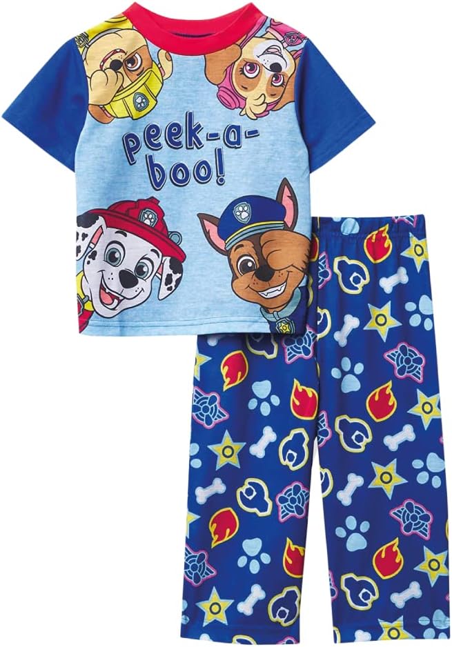 Nickelodeon boys Paw Patrol | Baby Shark 2-piece Loose-fit Pajama Set, Soft & Cute for Kids