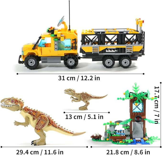 546 Pcs Dinosaurs Building Blocks Set, Dinosaur Toys for Age 6+Years,Dinosaur Park World, Construction Dino Birthday Gifts for Boys
