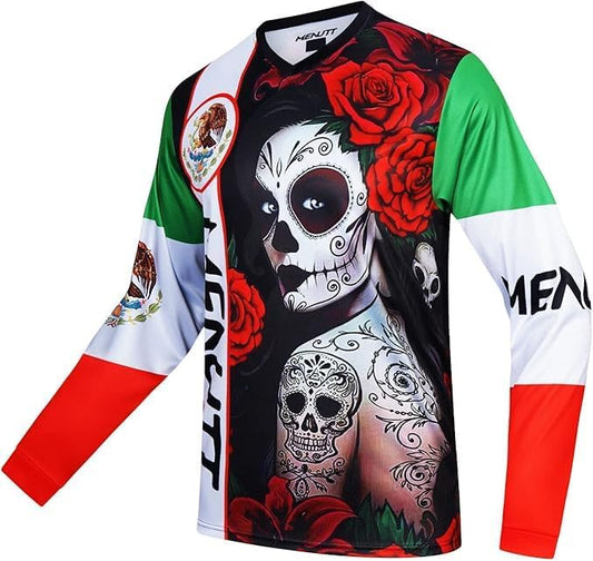 Kids Cycling Jersey Downhill Shirts for Girls Boys Clothing Long Sleeve Powersports Bike Child Mexico Bicycle MTB Tops