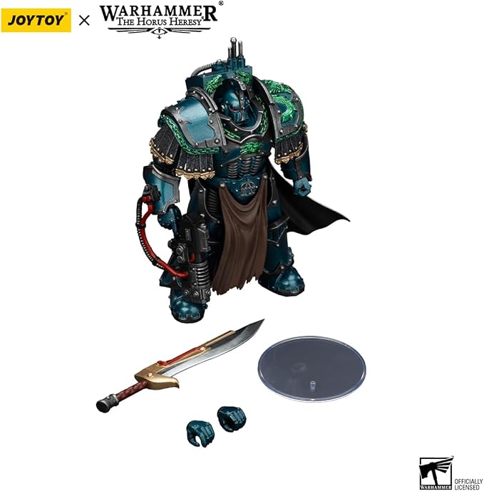 JOYTOY Warhammer The Horus Heresy Alpha Legion Legion Praetor in Cataphractii Terminator Armour - 1:18 Scale 5.39in Action Figure Mecha Joy Toy Collection Model