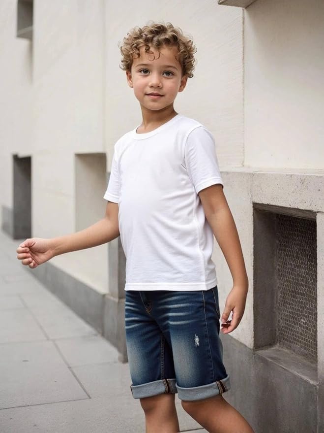 Family Feeling Boys Short Sleeve Crewneck Kids T-Shirts Top Girls Tee