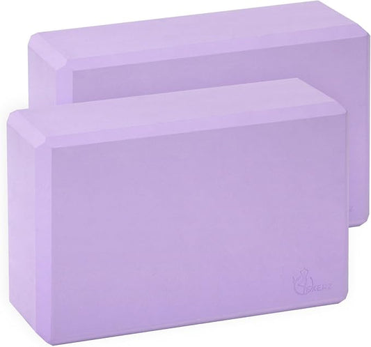 EXERZ Yoga Blocks 2 pack, Gym Blocks, Exercise Workout Fitness Bricks, Pilates Stretch Handstand Non-Slip