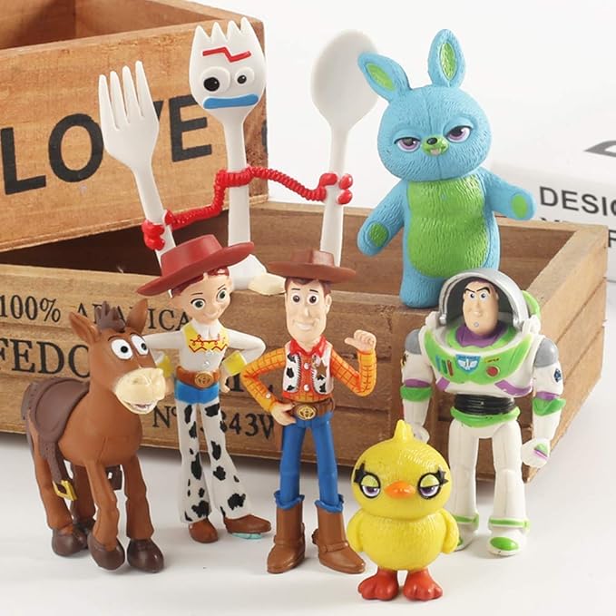 7 PCS Toy Stry Cake Toppers Mini Figurines Cupcake Decorations Cute Premium Party Supplies Cartoon Action Figures
