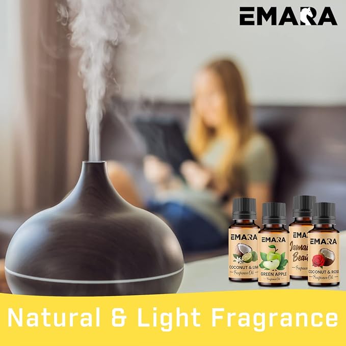 EMARA All Natural Fruity Coconut & Rose Essential Oil for Diffusers, Skin Care, Aromatherapy Fragrance Oil, Organic Therapeutic Grade 15 mL (1/2 fl oz)