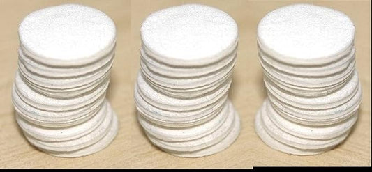 54 Round Refill Pads for Aromatherapy Essential Oil Diffusers and Lockets - 16mm Diameter and 2mm Thick - The Size of a US dime, Biodegradable Cellulose Paper, Made in The USA