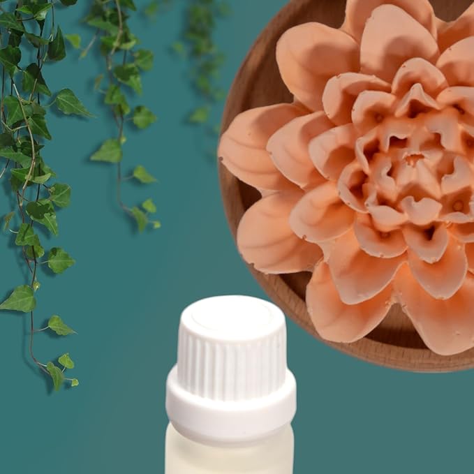 SINT Aroma Diffuser Diatomite Peony Flower | Essential Oil Diffuser with Aromatherapy Fragrant Oil | Diffusers for Home, Oil Diffuser, Room Décor | Orange, Fig Fragrance 10 ML