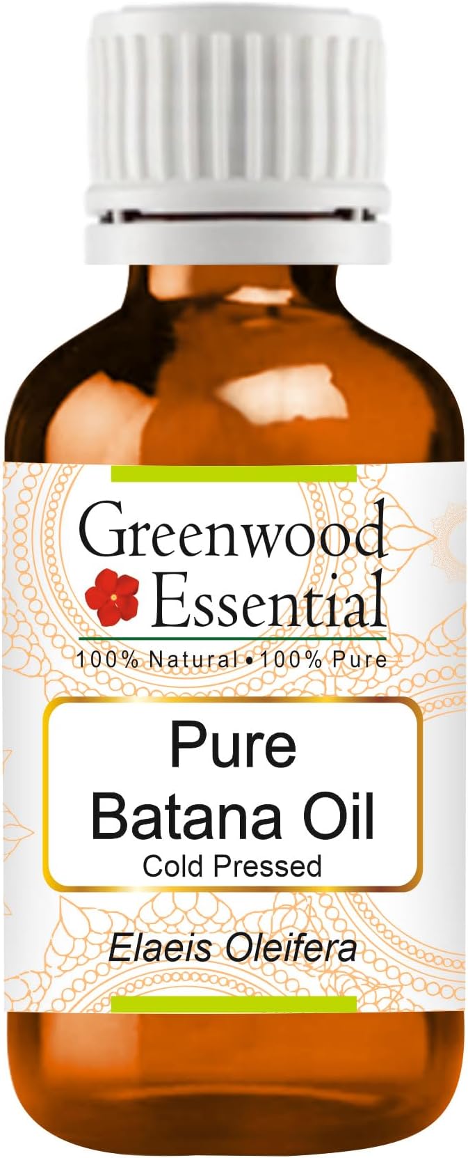 Greenwood Essential Batana Oil (Elaeis oleifera) | Cold Pressed | Natural | Undiluted | For Diluting Essential Oils | For Hair, Skin & Massage | Men & Women | 5ml (0.16 oz)