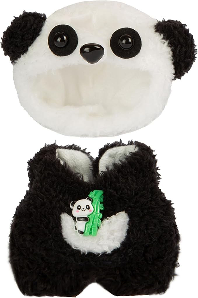 17cm Doll Clothes for Labubu - Plush Clothes for Dolls Outfit - Accessories for 17cm Dolls Clothes -Cute Panda Costume, No Doll Included