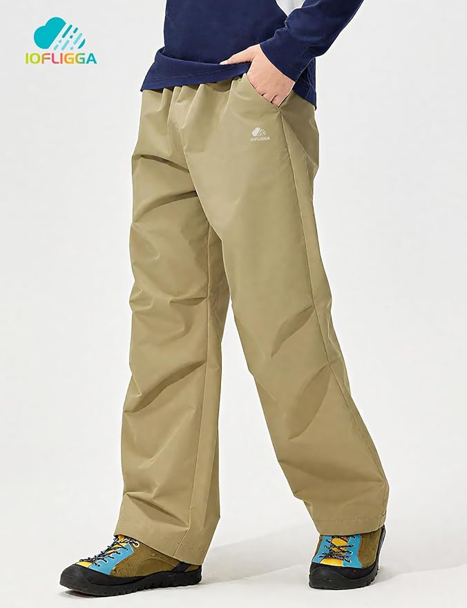 Kids Cargo Pants Waterproof Boys Hiking Outdoor Camping Pants Quick Dry UPF 50+ Toddler Youth Uniform Pants