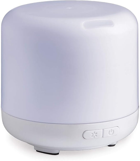 Airome Simple 120 mL BPA-Free Plastic LED Light-up Diffuser with Directional Mist Ideal for Pointing at Face, White