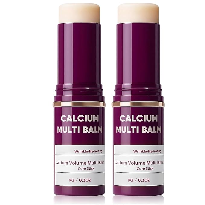 Cemenrete Calcium Multi Balm, Calcium Volume Multi Balm, Korean Anti-Aging Formula for Face, Eyes & Neck - Hydrating, Firming Skin Treatment with Collagen & Vitamin D (2 pcs)