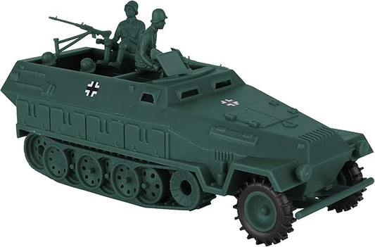 BMC CTS WW2 German Hanomag Halftrack - 5pc Forest-Green Plastic Army Men Vehicle