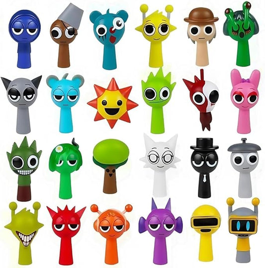 24 Pcs Action Figures, Action Figures Mystery Box, Action Doll Collection Toys, for Birthday Gift for Funs & Office Room Figurine Decor