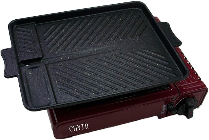 Korean-Style Non-Stick Smokeless Rectangular Grill Pan Baking Tray Barbecue Plate for Indoor Outdoor BBQ