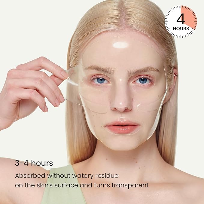 BIODANCE Refreshing Sea kelp Real Deep Mask, Overnight Hydrogel Mask, Calming, Oil & Sebum Control, Blemish Care, Korean Skin Care, Valentines Day Gifts for Her | 1.19oz(34g) x 4ea