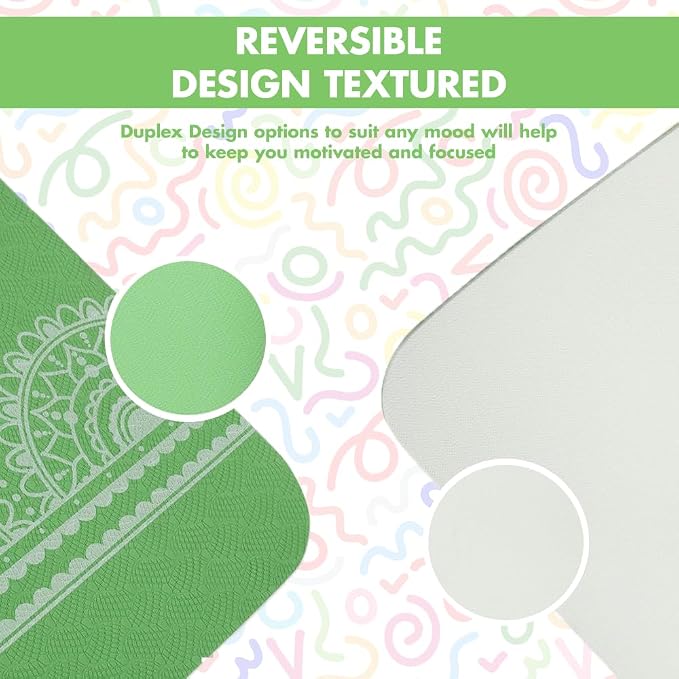 HOME ARCHIVE Premium Yoga Mat 6mm Print Reversible Extra Thick and Large Non Slip Exercise & Fitness Mat for All Types of Yoga Pilates & Floor Workouts (78" x 24" x 6mm Thick)