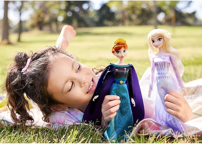 Disney Store Girl's Princess Classic Doll (Queen Anna from Frozen 2), 11 Inches, Includes Brush with Molded Details, Fully Posable Toy in Classic Outfit -