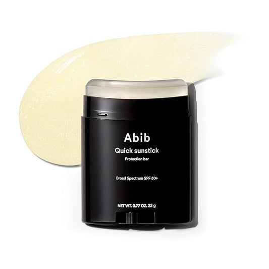 Abib Quick Sunstick Protection Bar SPF50+ 0.77 oz / 22 g (Glowing) | Korean Suncreen Stick Suncare Sunblock, No Whitecast, Protector Solar Barra, Centella Asiatica Extract, Aloe Extract