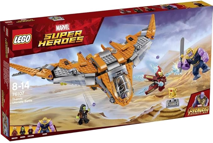 Lego 76107 Marvel Avengers Thanos Ultimate Battle Playset, The Guardian's Ship, Iron Man, Star-Lord, Gamora & Thanos Action Figures, Superhero Toys for Kids
