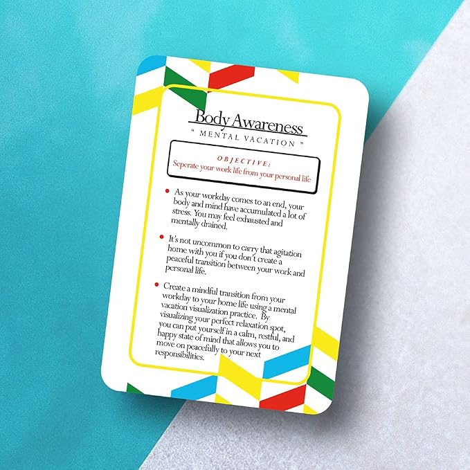 Allura & Arcia 52 Mindfulness Cards - Stress Less, Mindful Meditation, Gratitude, Kindness, Self Care & Relaxation