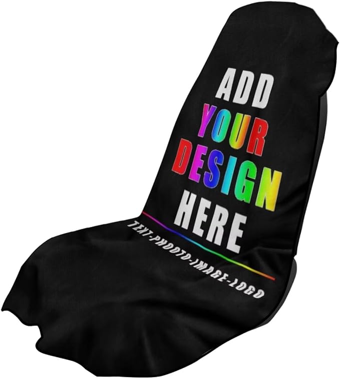 INSTANTARTS Customizable Towel Car Seat Covers Seat Belt Cover Pad Multi-Use Car Seat Towel Cover