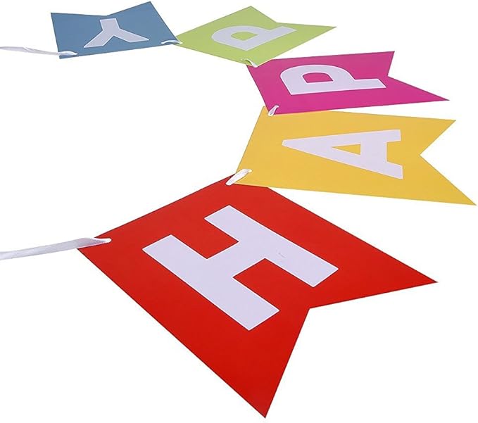 Fecedy Colorful Happy Birthday Banner Bunting