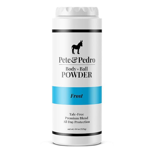 Pete & Pedro Body & Ball Powder Frost Cooling Sensation, Talc-Free Ball Powder for Men | Helps With Odor & Absorbs Moisture & Sweat | Deodorant Hygiene For Groin | Shark Tank Featured, 4.4 oz.