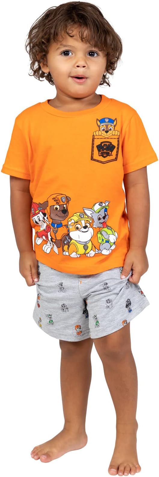 Nickelodeon Paw Patrol T-Shirt and French Terry Shorts Outfit Set Infant to Big Kid Sizes (12 Months - 10-12)