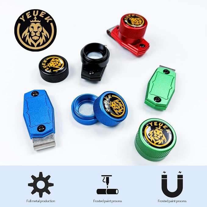 TAOM Pool Chalk Holder Round Shaped Practical Tool Billiards Accessories Magnetic Mini Chalk Tip Case Container Round Box Billiards