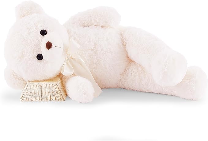 Big Teddy Bear Stuffed Animal 35 inches Giant Stuffed Bear Gift for Girlfriend Children on Birthday, White