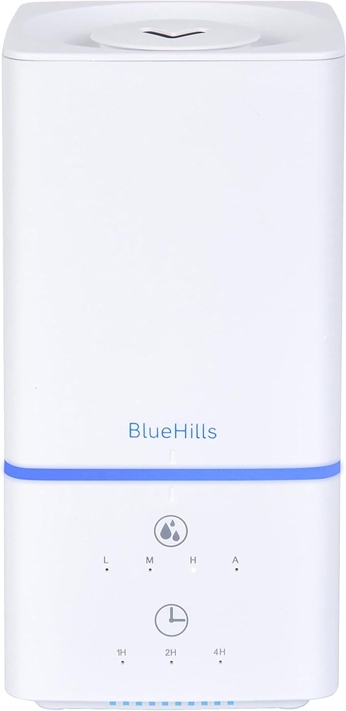 BlueHills 1000 ML Premium Essential Oil Diffuser Humidifier Combo Square White Aroma Diffuser for Large Room Home Quiet Modern Design Long Run Time High Capacity Oil Diffuser - Solid White - H101