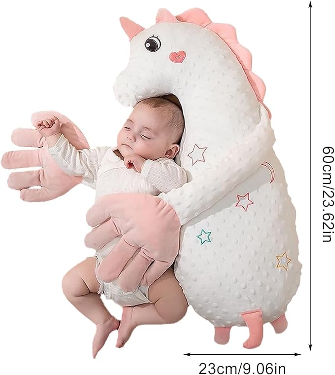 Baby Soothers Toys, Cute Animal Plush Stuffed Doll Toy for Girls Boys, Portable Dinosaur Unicorn Figure Soothing Dolls for Home and Travel (002, OneSize)
