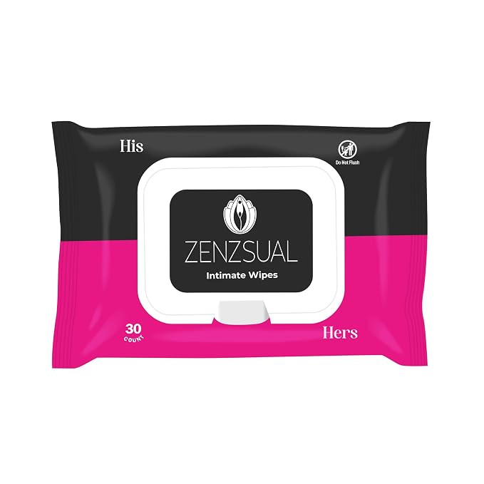 ZENZSUAL Intimate Wet Wipes 30 Count (Unscented)–pH-Balanced,Hypoallergenic Feminine Wipes for Sensitive Skin–Odor Control&Gentle Cleansing with Aloe Vera,Chamomile&Cranberry Extract-Daily Fresh Care