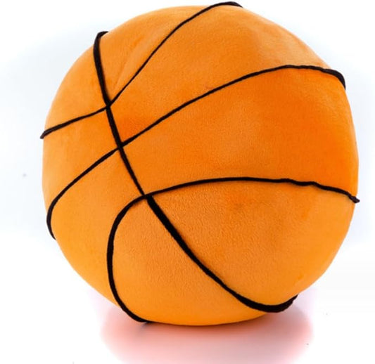 Basketball Sports Pillow Fluffy Soft Throw Pillow Toy ，9" Orbicular Durable Sport Basketball Plush Toys,Plush Pillow Toys Gift for Kids Boy Girls Children Room Decoration