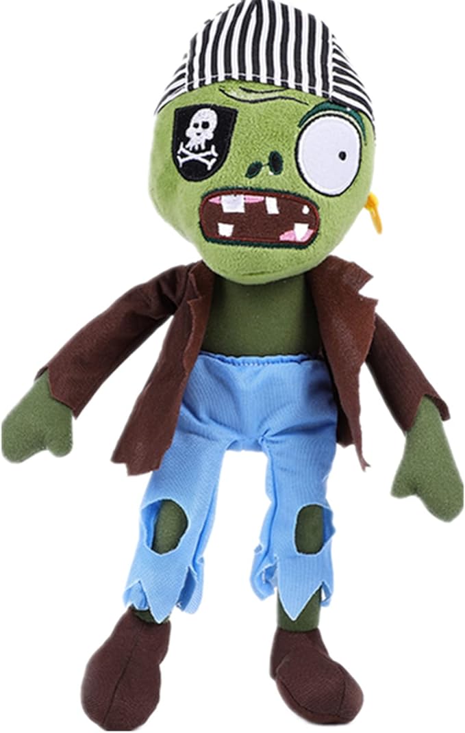 3 PCS PVZ Plant and Zombies Plush Sets Toys Stuffed Soft PVZ Figure Doll Swashbuckler, Pirate, New Pirate Zombie Great Gift for Christmas, Birthday New