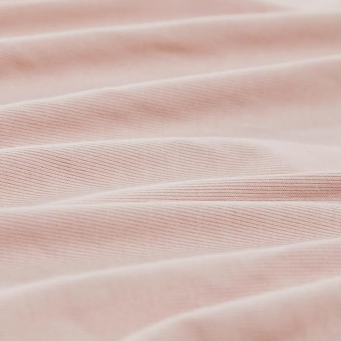 GRSSDER Mini Crib Sheets Fitted, Pack and Play Sheets 2 Pack, Ultra Soft Stretchy Pack N Play Sheets, Universal Fit for Playard Mattress, Jersey Crib Sheets for Boys and Girls, Cream/Pink
