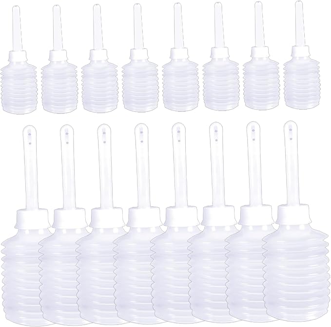 16Pcs Douche Bottles, 50ml/180ml Safe Disposable Vaginal Douche Anal Applicator Eco-Friendly Flexible Butt Cleaner