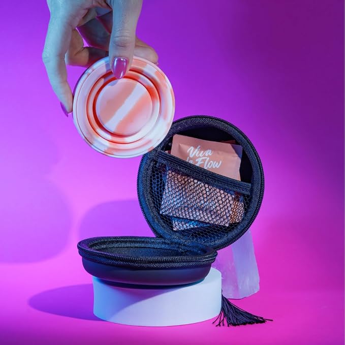 Sterilizer Kit for Menstrual Cup & Period Disc - Microwave Sterilizer - with Cute Portable Sterilizer Case & Flushable Period Wipes - Menstrual Cup Cleaner Kit for Maximum Feminine Care…