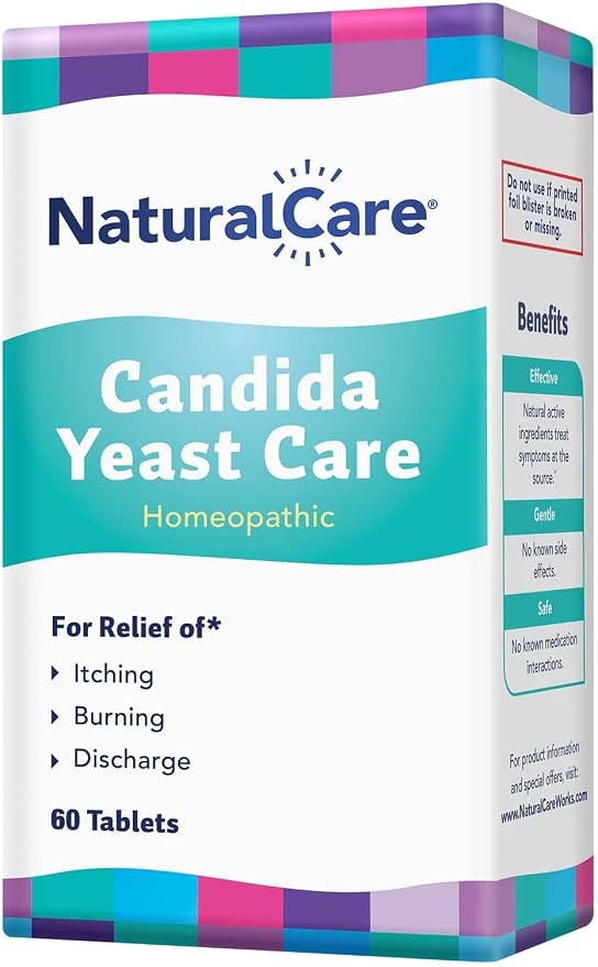 NaturalCare Candida Yeast Care, Homeopathic Tablets, 60 Count