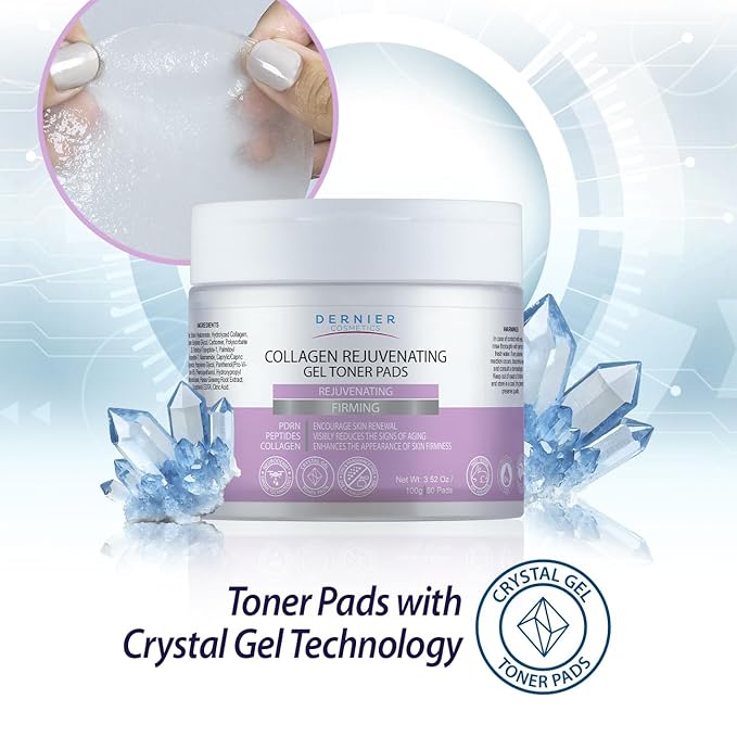 Dernier Anti Wrinkle Patches – Collagen Face Mask with Peptides & PDRN, Patches for Women Skincare – Anti Aging Beauty Pads – Collagen Face Mask Treatment | 100g - 80 Pads