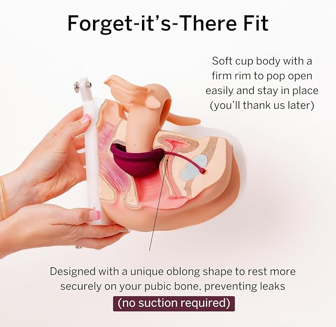 Pixie Menstrual Disc for Feminine Care - Ranked 1 for Best Tampon Alternative Period Disc - 100% Medical-Grade Silicone - Removes Like a Tampon - Wear 12 Hours - Capacity of 5 Tampons (Plum, Medium)