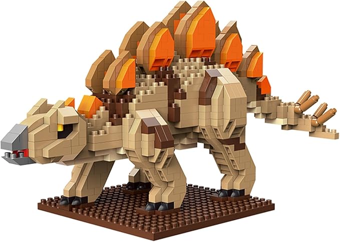 Dinosaur Micro Mini Building Block Sets for Adults, No Compatible with Lego, Building Toys for Home & Office Decor, MOC 3D Creative Model Gifts for Christmas