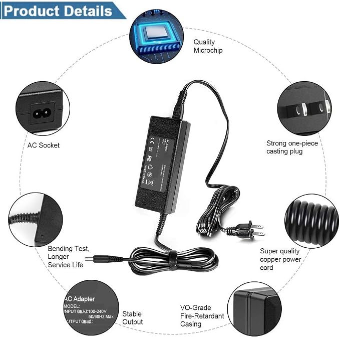 AC/DC Adapter Compatible with Tanita SA165A-0950U-3 Monitoring Your Health Professional SC331 SC-331S SC330 SC-330P SC-330S SC-330ST Total Body Composition Fat Analyzer Power